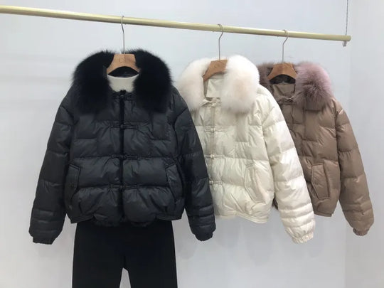 EB | Lockere Pufferjacke - Warm & Vintage