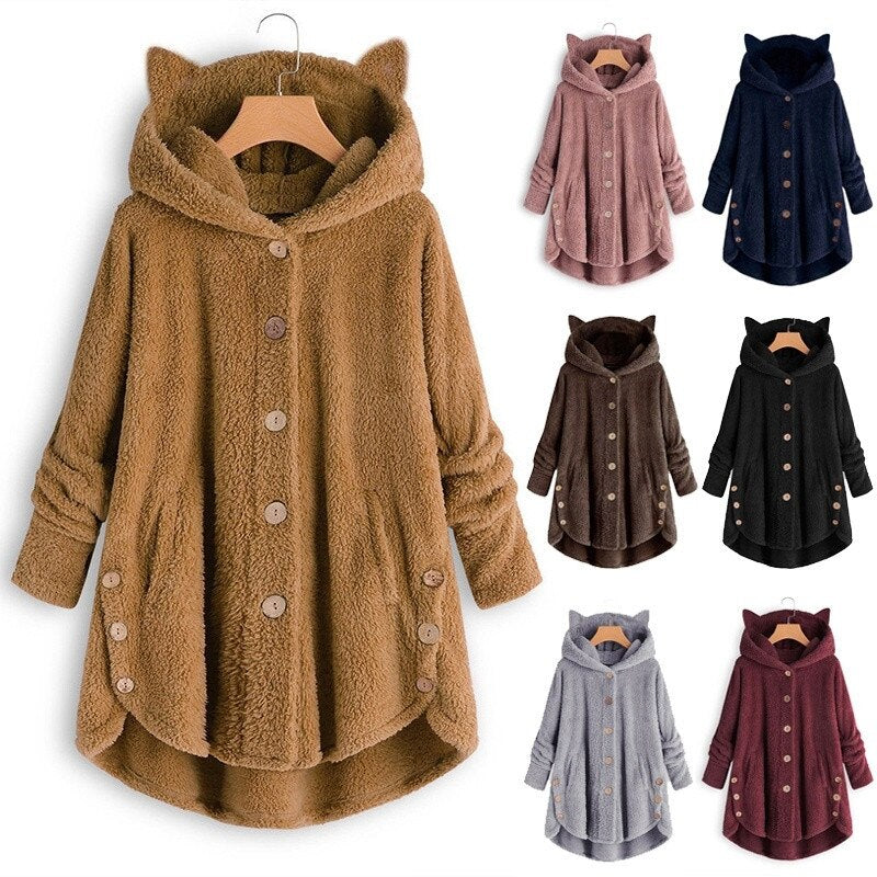 EB | Plüsch Gefütterte Katzenjacke