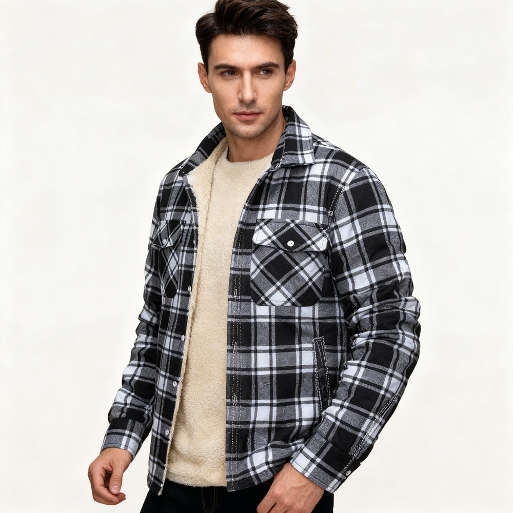 EB | Fleecegefütterte Karierte Jacke – Warm & Stilvoll