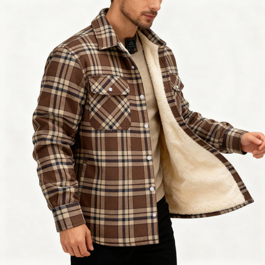 EB | Fleecegefütterte Karierte Jacke – Warm & Stilvoll