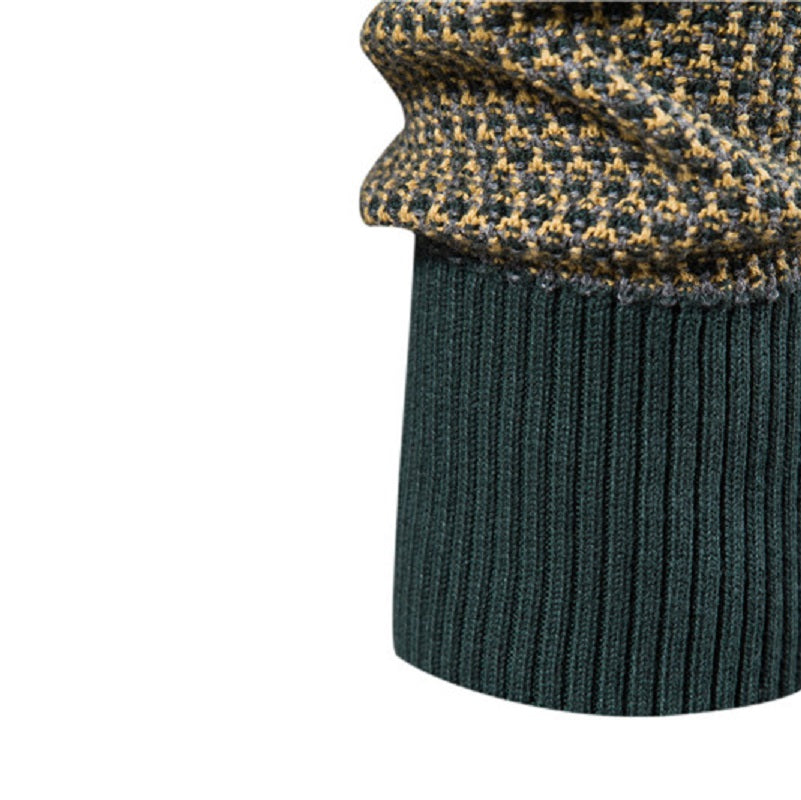 EB | Geometrisch Gemusterter Pullover Weiche Baumwollmischung Stilvoll und Gemütlich