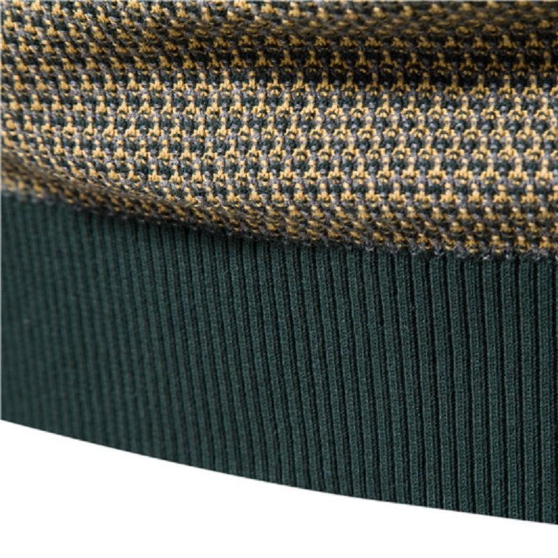 EB | Geometrisch Gemusterter Pullover Weiche Baumwollmischung Stilvoll und Gemütlich