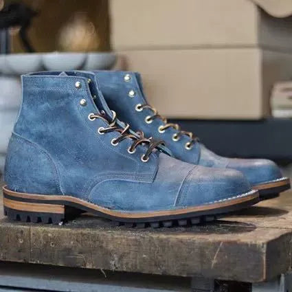 EB | Stiefeletten - Lederlook mit Schnürung und Metallkappe