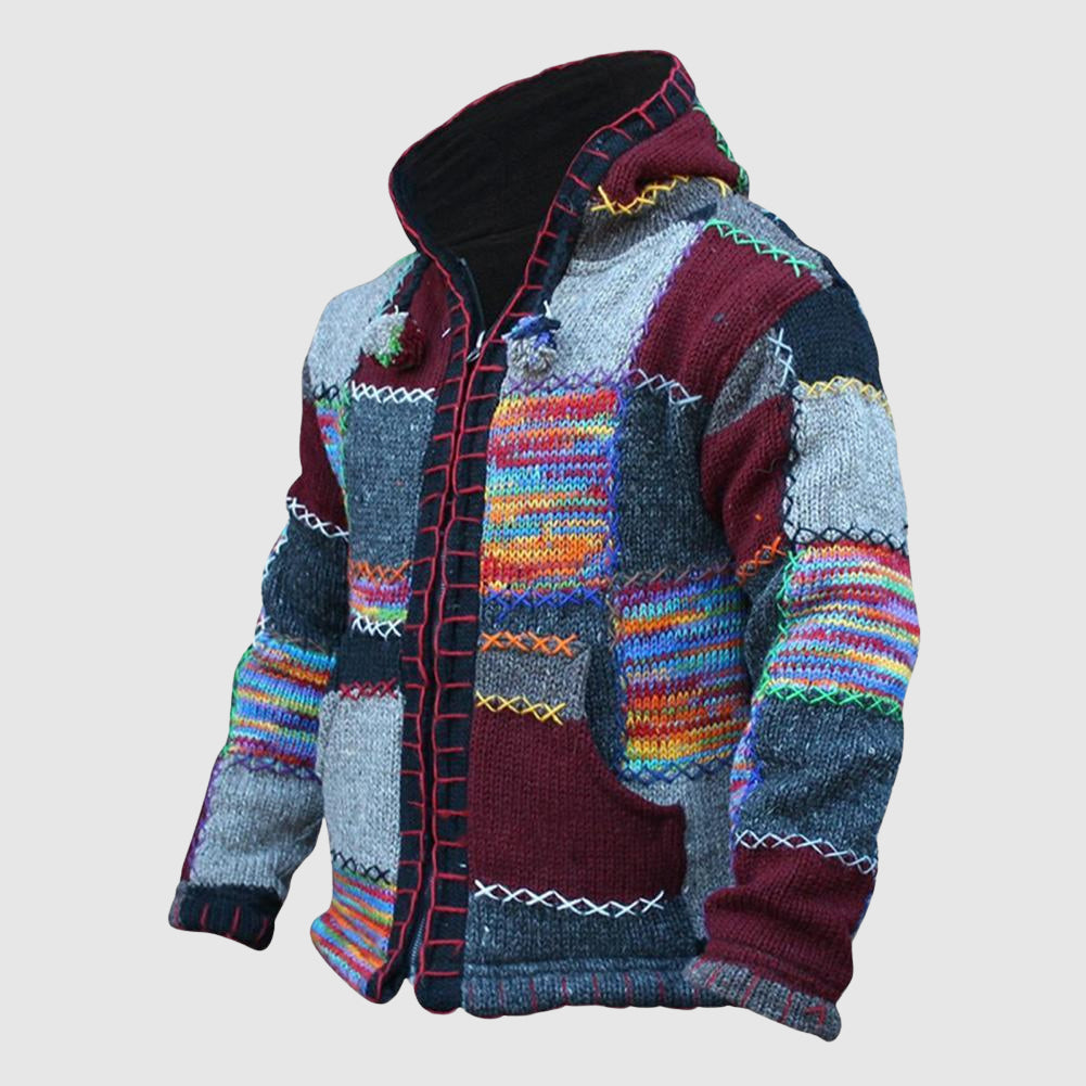 EB | Hoodie Wollmischung Relaxed Fit Boho-Stil