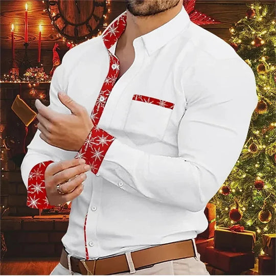 EB | Herrenhemd - Stylisches & Bequemes Hemd mit Weihnachtsakzenten