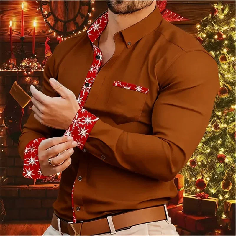 EB | Herrenhemd - Stylisches & Bequemes Hemd mit Weihnachtsakzenten