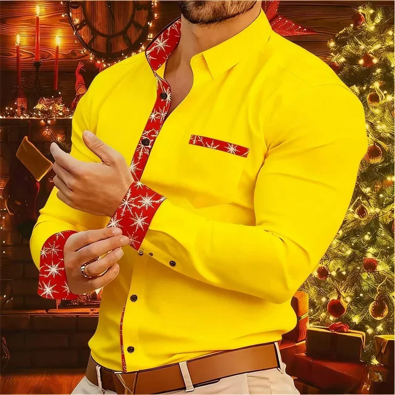 EB | Herrenhemd - Stylisches & Bequemes Hemd mit Weihnachtsakzenten