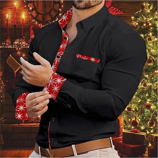 EB | Herrenhemd - Stylisches & Bequemes Hemd mit Weihnachtsakzenten