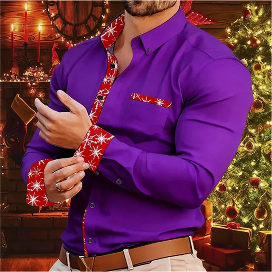 EB | Herrenhemd - Stylisches & Bequemes Hemd mit Weihnachtsakzenten