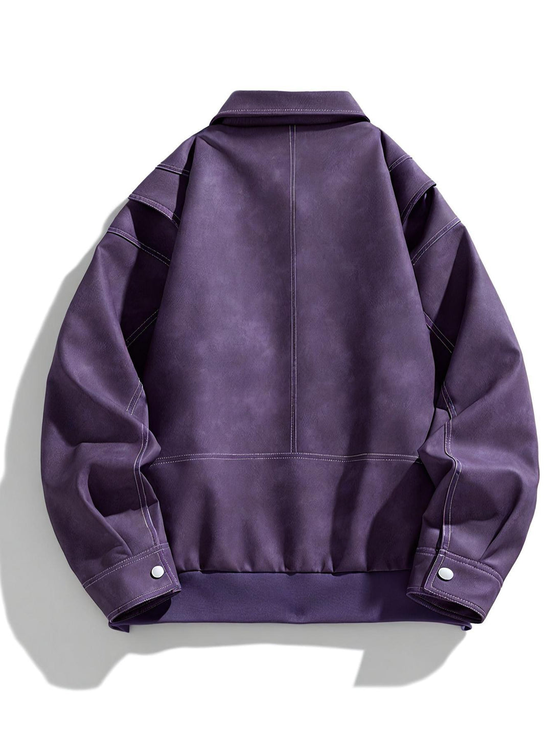 EB | Kunstlederjacke mit Klappkragen und Taschen