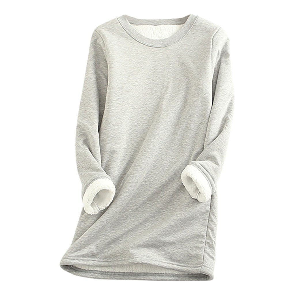 EB | Weicher Pullover mit Fleece-futter Warm und Bequem Perfekt für Heimeligkeit