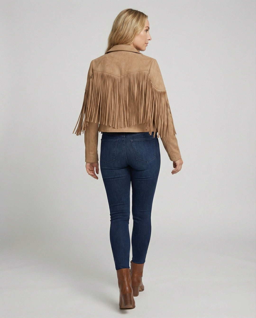 EB | Retro Chic Jacke Mit Fransen