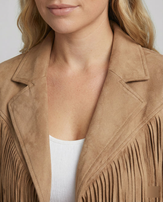 EB | Retro Chic Jacke Mit Fransen