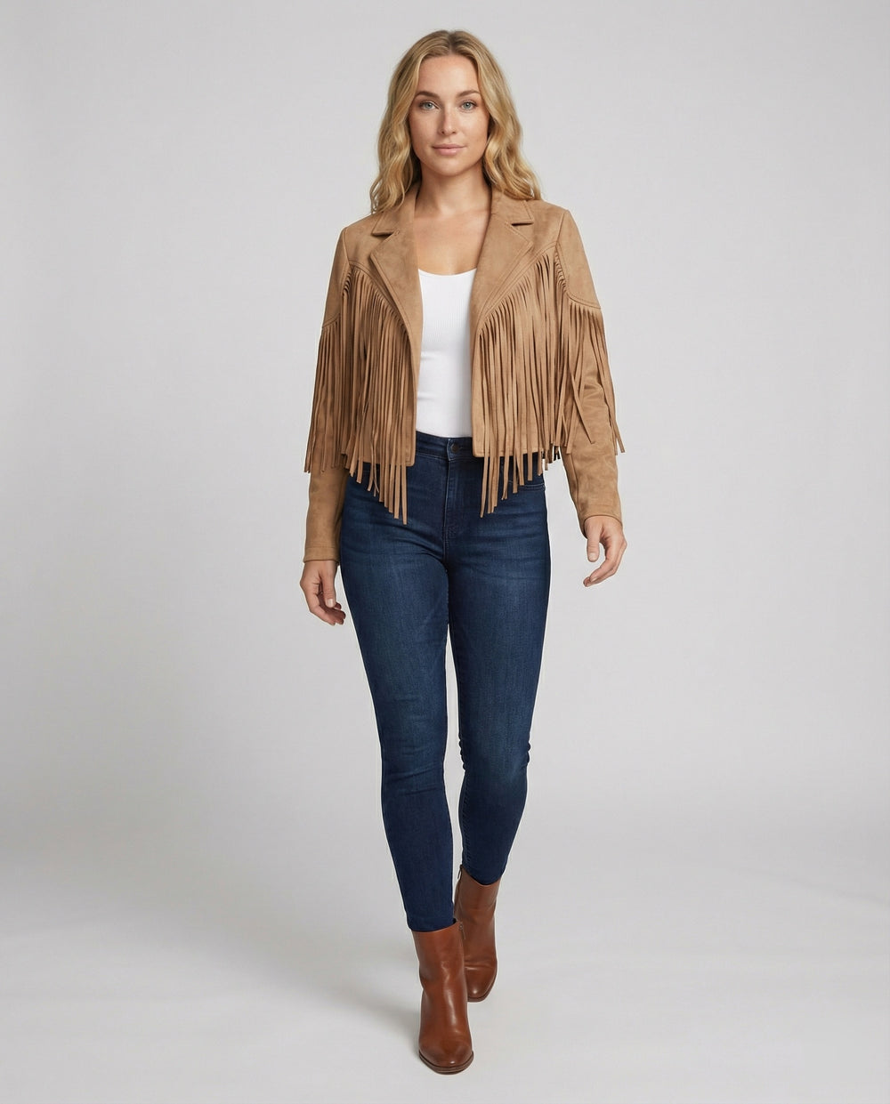 EB | Retro Chic Jacke Mit Fransen