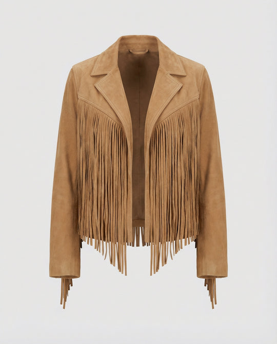 EB | Retro Chic Jacke Mit Fransen