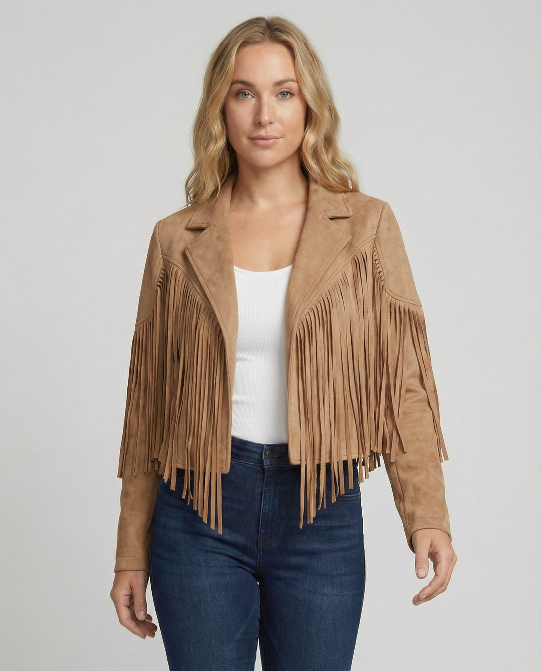 EB | Retro Chic Jacke Mit Fransen