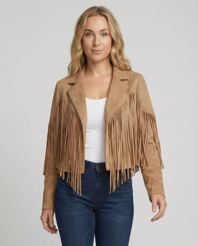 EB | Retro Chic Jacke Mit Fransen