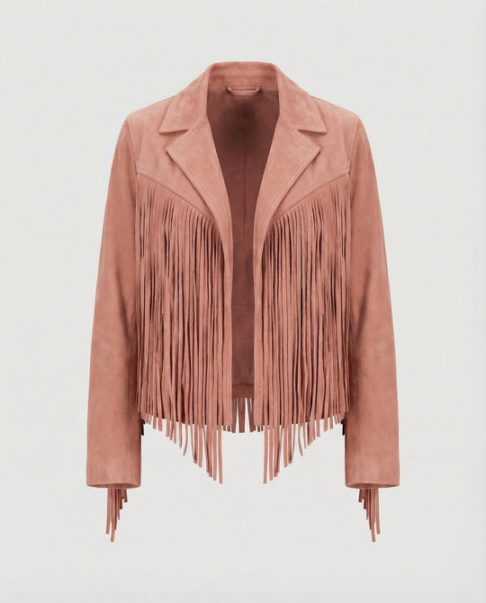 EB | Retro Chic Jacke Mit Fransen