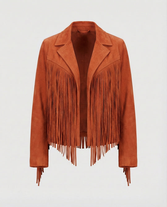 EB | Retro Chic Jacke Mit Fransen