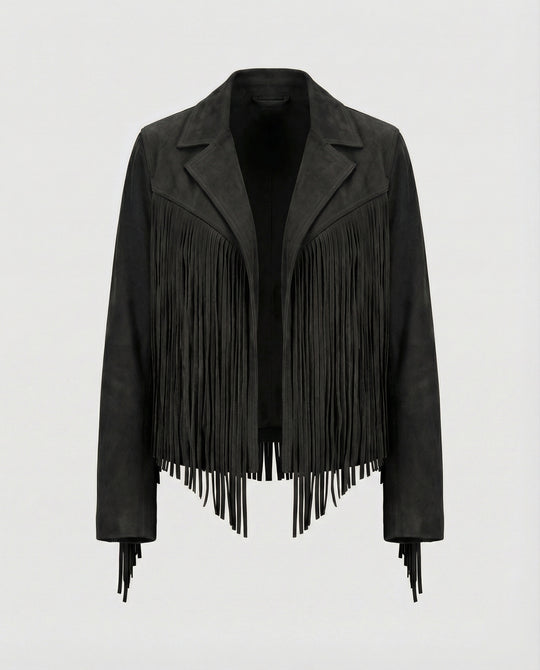 EB | Retro Chic Jacke Mit Fransen
