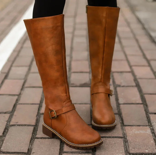 EB | High-Top Biker Stiefel für Frauen – Edgy Stil mit Chunky Absatz