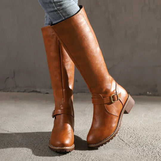 EB | High-Top Biker Stiefel für Frauen – Edgy Stil mit Chunky Absatz
