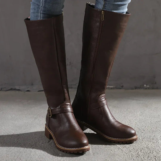 EB | High-Top Biker Stiefel für Frauen – Edgy Stil mit Chunky Absatz