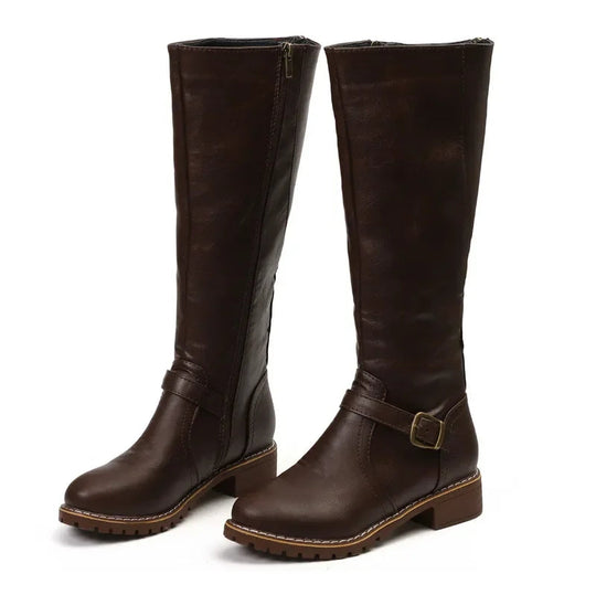 EB | High-Top Biker Stiefel für Frauen – Edgy Stil mit Chunky Absatz