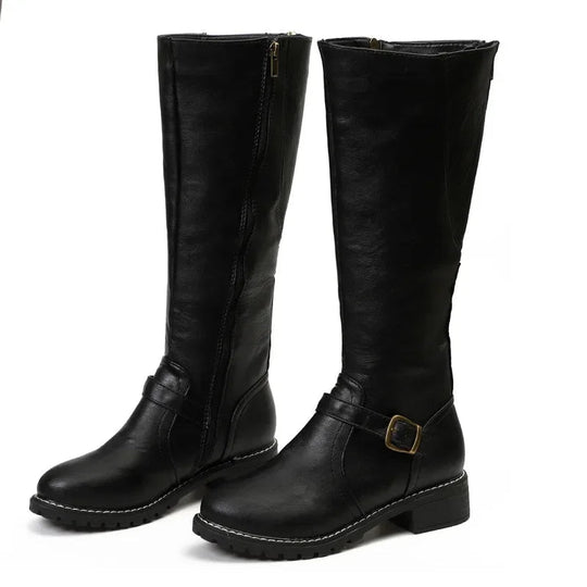EB | High-Top Biker Stiefel für Frauen – Edgy Stil mit Chunky Absatz