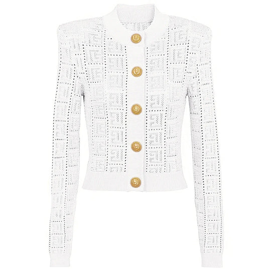 EB | Strickjacke Damen mit Rundhalsausschnitt