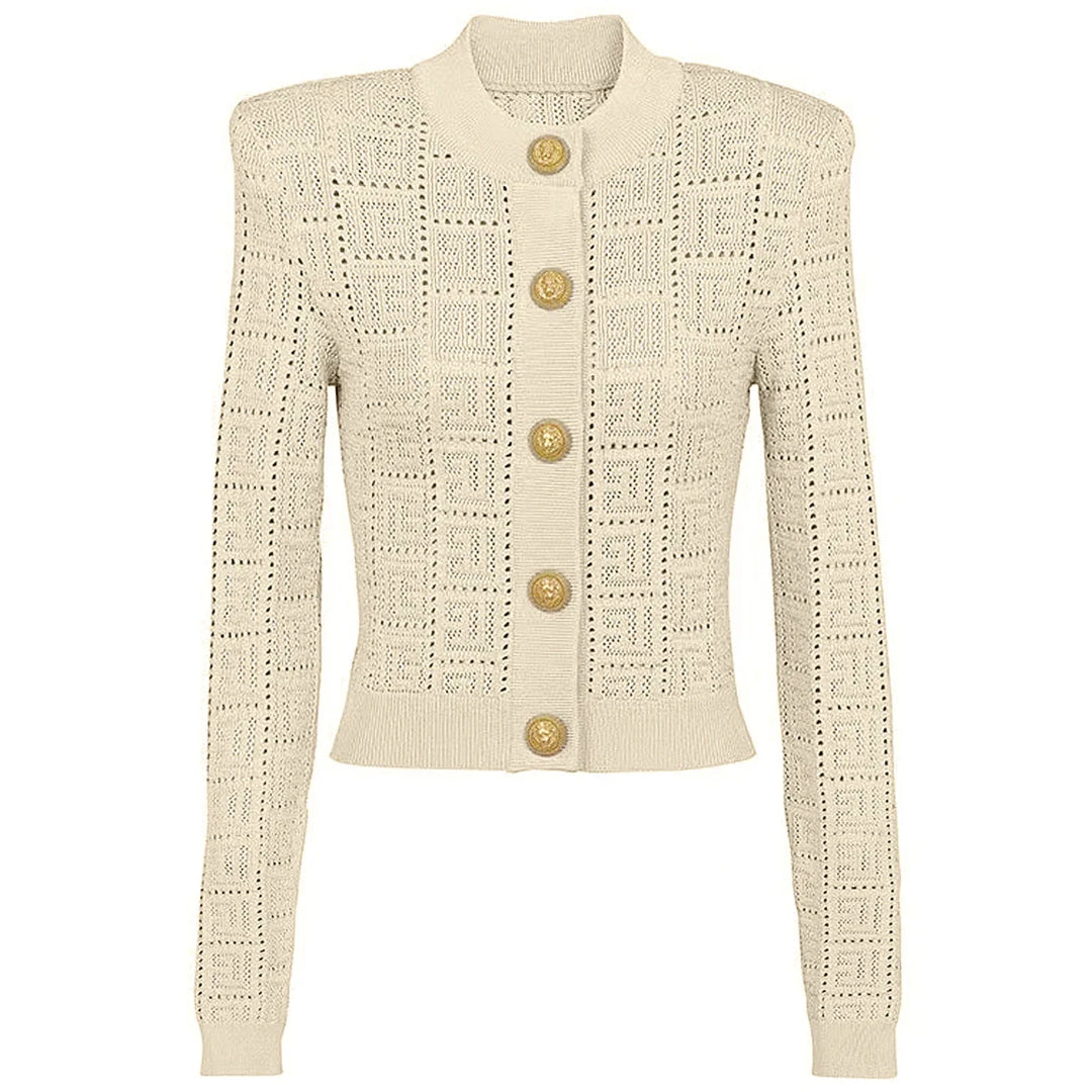 EB | Strickjacke Damen mit Rundhalsausschnitt