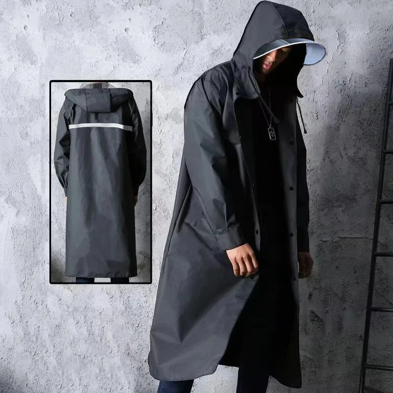 EB | Schwarze Regenjacke für Erwachsene - Wasserfest & Atmungsaktiv für den Außenbereich