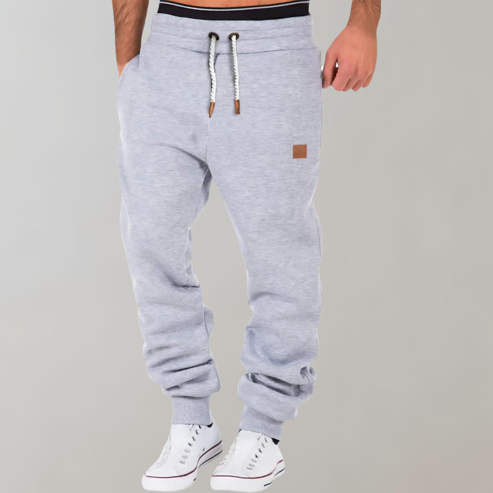 EB | Sweatpants Bequemer Schnitt Baumwollmischung Kordelzugbund Gerippte Bündchen