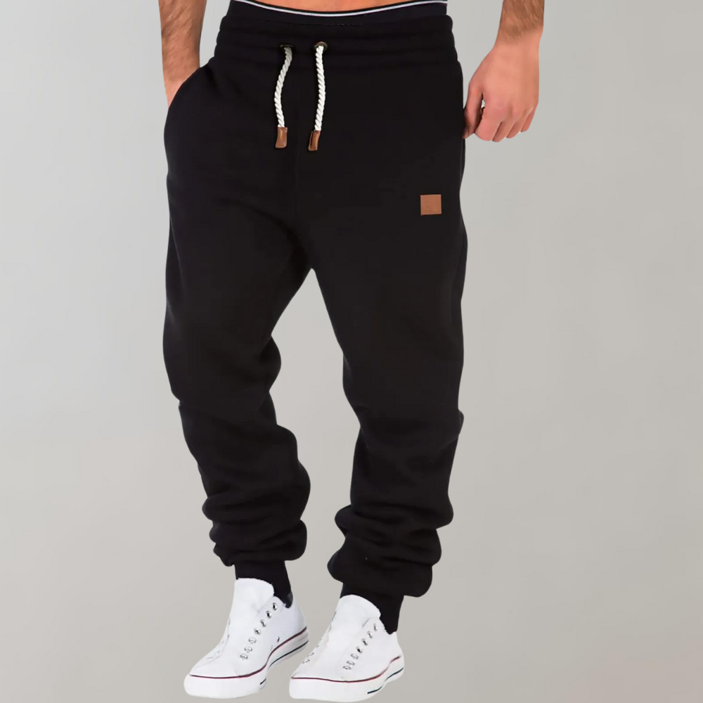 EB | Sweatpants Bequemer Schnitt Baumwollmischung Kordelzugbund Gerippte Bündchen