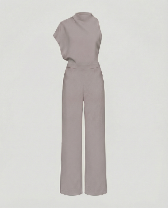 EB | Damen Jumpsuit mit Rundhalsausschnitt, Armellos und Weitem Bein
