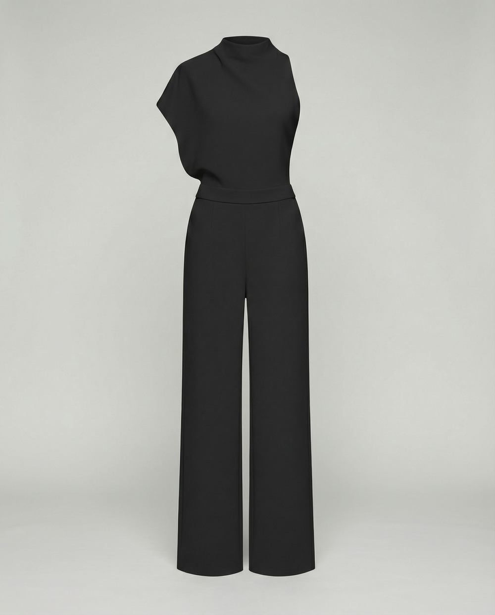 EB | Damen Jumpsuit mit Rundhalsausschnitt, Armellos und Weitem Bein