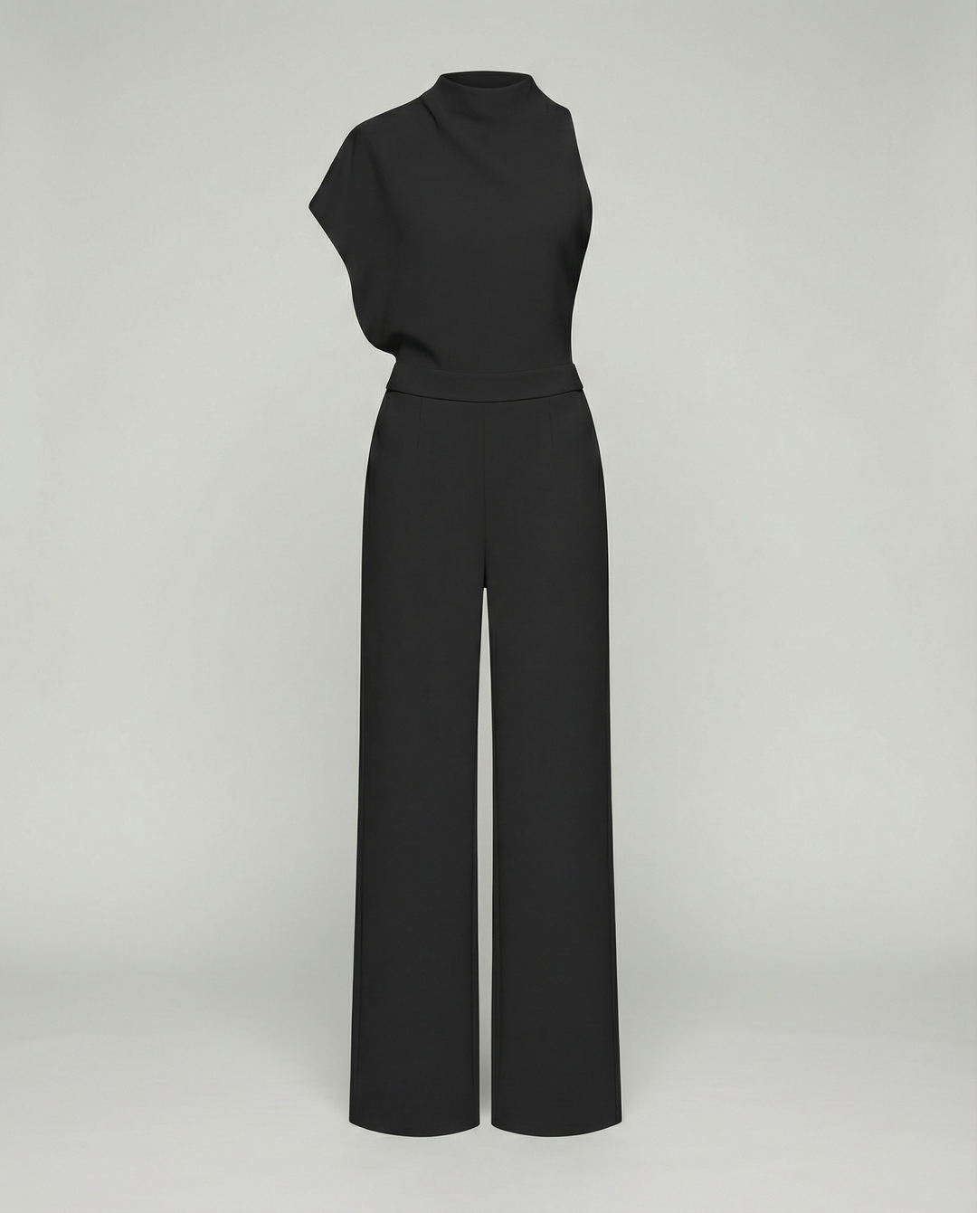 EB | Damen Jumpsuit mit Rundhalsausschnitt, Armellos und Weitem Bein