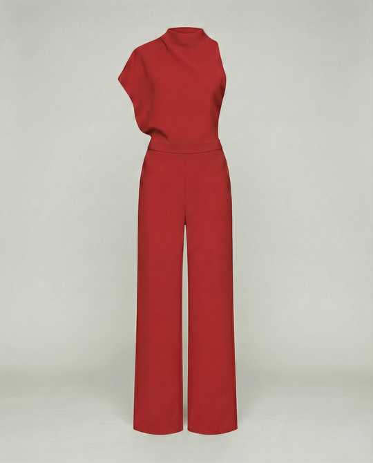 EB | Damen Jumpsuit mit Rundhalsausschnitt, Armellos und Weitem Bein