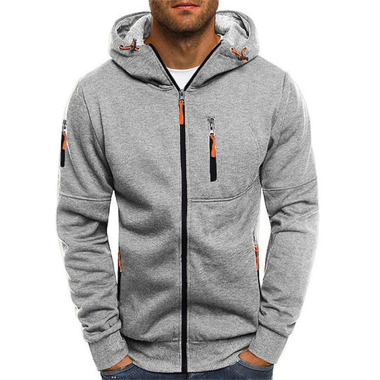 EB | Kapuzenpullover Taillierte Passform Atmungsaktives Material Reißverschluss Reißverschluss Taschen