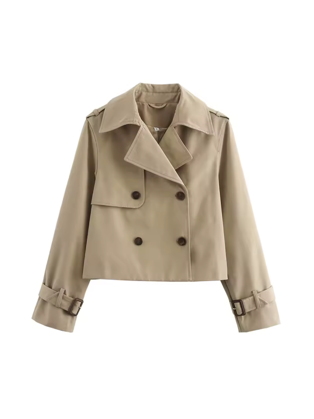 EB | Damen Wasserdichter Trenchcoat Mit Gürtel Manschetten und Reverskragen