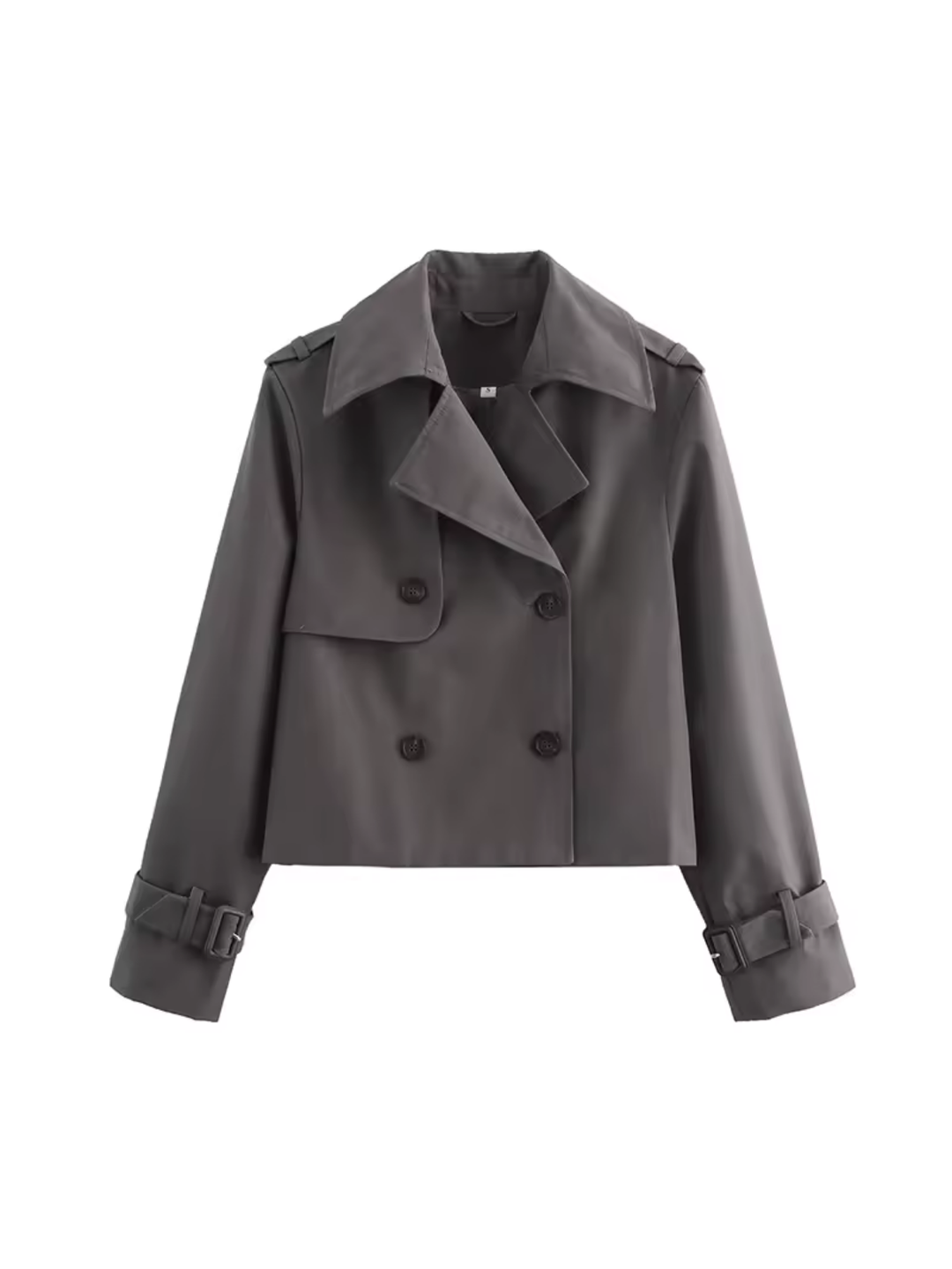 EB | Damen Wasserdichter Trenchcoat Mit Gürtel Manschetten und Reverskragen