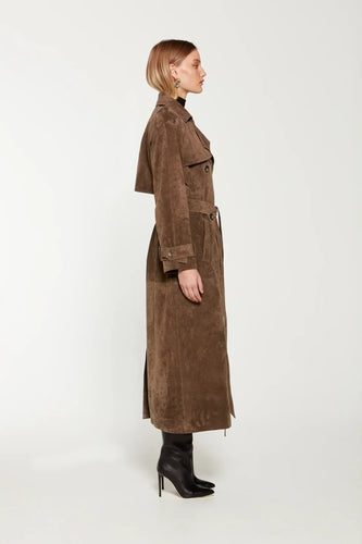 EB | Eleganter Wildleder Trench Coat