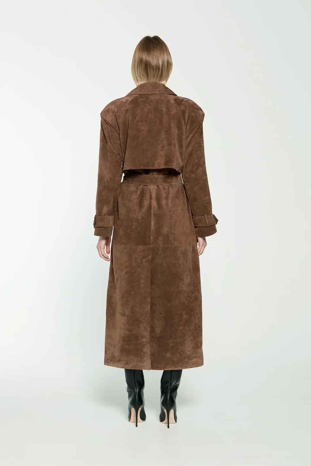 EB | Eleganter Wildleder Trench Coat