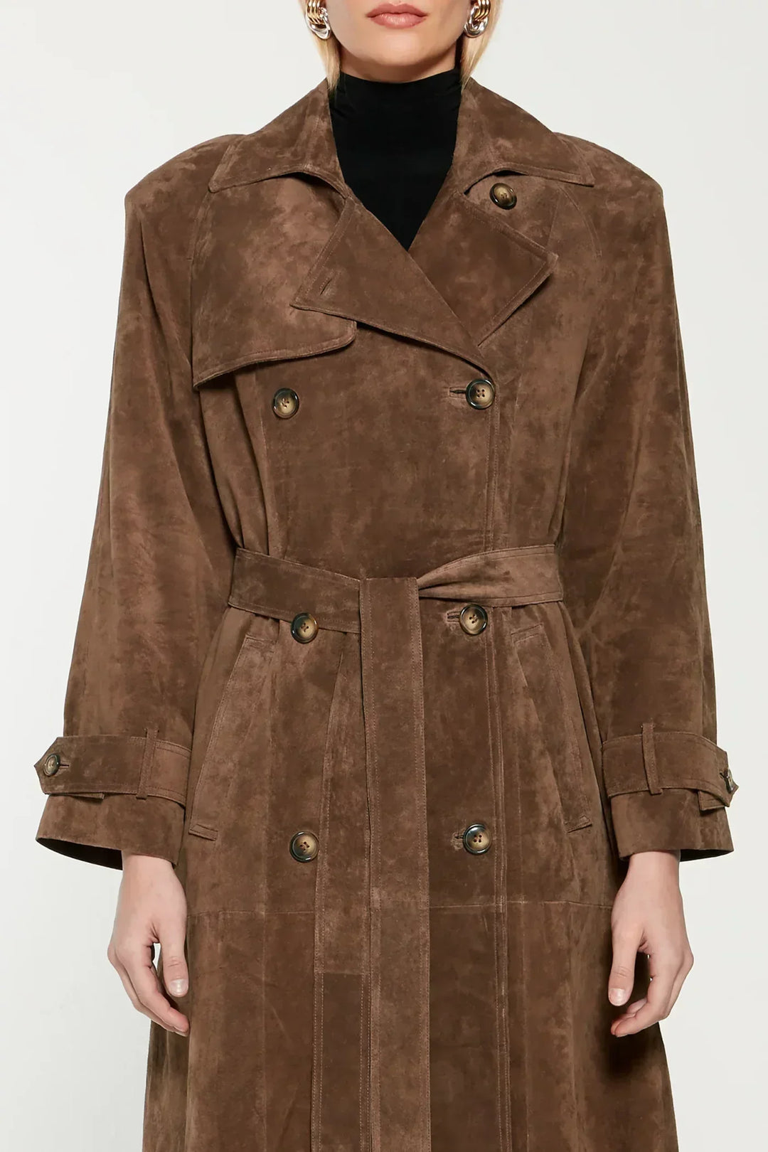 EB | Eleganter Wildleder Trench Coat