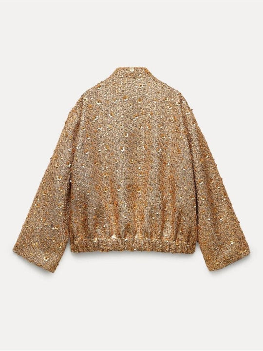 EB | Paillettenjacke Glänzender Look Elegante Aussage