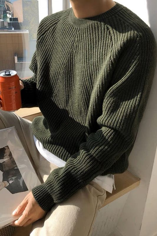 EB | Eleganter Gerippter Pullover für Männer