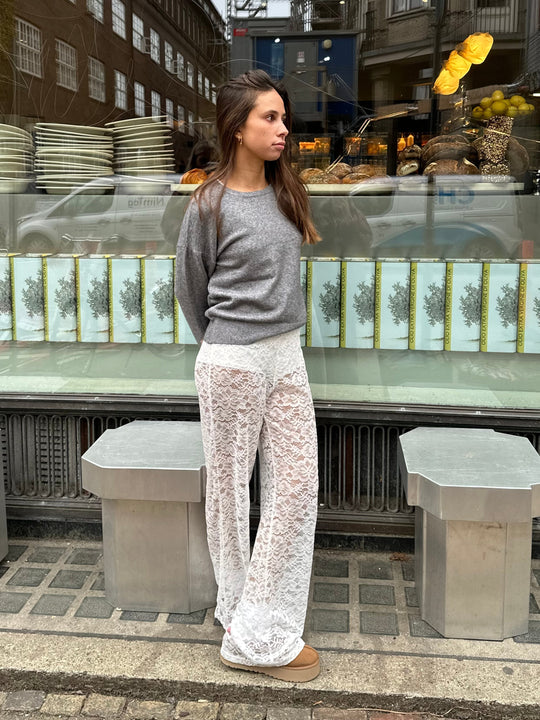 EB | Elegante Damenhose mit Spitze und Weitem Bein