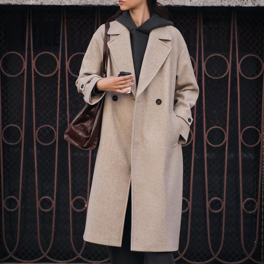 EB | Trenchcoat - Wollmischung - Oversized Fit - Doppelt gefertigt - Klassisches Design