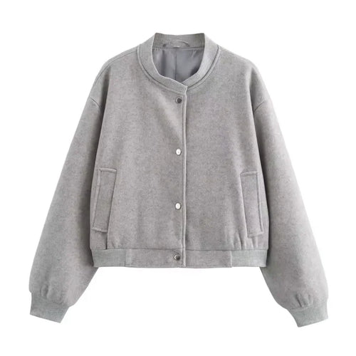 EB | Langärmliger Strickpullover für Frauen mit Knopf Unten
