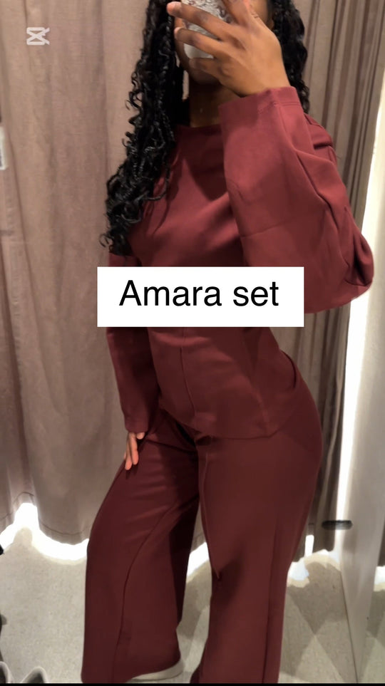 EB | Bequemes Damen Pullover Satz mit Weiten Hosen